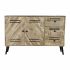Servantă DKD Home Decor Negru Metal Lemn de mango (140 x 40 x 93 cm)