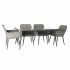 Set de 3 mese DKD Home Decor 166 x 92 x 72 cm Geam ratan sintetic Oțel 83 cm (166 x 92 x 72 cm)