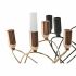 Candelabru DKD Home Decor Negru Auriu* Metal Modern 20 x 20 x 23 cm (2 Unități)