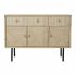 Servantă DKD Home Decor Brad Natural Negru Metal MDF (120 x 35 x 86 cm)