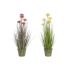 Plantă decorativă DKD Home Decor 30 x 30 x 78 cm Roz Metal Galben PVC (2 Unități)