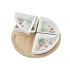 Set de Aperitiv DKD Home Decor Alb Multicolor Natural Bambus Gresie Tropical 21,5 x 21,5 x 1 cm (5 pcs)