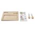 Planșetă pentru Brânzeturi DKD Home Decor Bambus Gresie 24,5 x 20 x 1,2 cm (4 Unități)