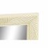 Oglindă de perete DKD Home Decor Alb Maro Gri Natural Tropical Frunza a unei plante 36 x 2 x 95,5 cm (4 Unități)