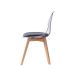 Scaun de Sufragerie DKD Home Decor Negru Multicolor Natural 30 x 40 cm 54 x 47 x 81 cm