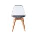 Scaun de Sufragerie DKD Home Decor Negru Multicolor Natural 30 x 40 cm 54 x 47 x 81 cm