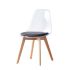 Scaun de Sufragerie DKD Home Decor Negru Multicolor Natural 30 x 40 cm 54 x 47 x 81 cm