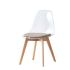 Scaun de Sufragerie DKD Home Decor Bej Lemn Policarbonat 54 x 47 x 81 cm