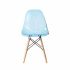 Scaun de Sufragerie DKD Home Decor Natural Albastru PVC Mesteacăn (50 x 46 x 83,5 cm)
