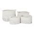 Set de Coșuri DKD Home Decor Alb Negru Boho 36 x 36 x 33 cm (4 Piese)