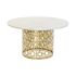 Masa de Cafea DKD Home Decor Alb Auriu* Metal Marmură 76 x 76 x 43 cm