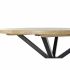 Masă de Sufragerie DKD Home Decor 127 x 127 x 75 cm Natural Negru Metal Aluminiu Lemn de mango