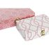 Set de Cutii Decorative DKD Home Decor Alb Portocaliu Lemn Pânză 29 x 21 x 8 cm (2 Unități) (12 Unități)
