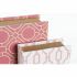 Cutie DKD Home Decor Carte Pânză Lemn 20 x 8 x 26 cm (2 Unități)