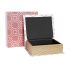 Cutie DKD Home Decor Carte Pânză Lemn 20 x 8 x 26 cm (2 Unități)