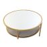 Masa de Cafea DKD Home Decor Glamour Auriu* Metal Oglindă 87 x 87 x 48 cm