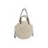 Geantă Bandulieră DKD Home Decor Natural Gri Poliester Mentă Fibră (39 x 9 x 48 cm) (2 Unități)