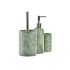 Set de Baie DKD Home Decor Verde Argintiu polipropilenă Dolomite Tropical Frunza a unei plante 9,5 x 9,5 x 37 cm