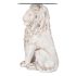 Masa laterală DKD Home Decor Leu 52 x 44 x 72 cm Geam Gri Metal Alb Magneziu