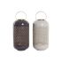 Suport de Lumânări DKD Home Decor Bej Aluminiu 24 x 24 x 57 cm Mov (2 Unități)