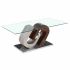 Masa de Cafea DKD Home Decor Maro Transparent Argintiu Natural Lemn Geam Lemn MDF 120 x 60 x 45 cm