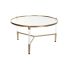 Masa de Cafea DKD Home Decor Glamour Transparent Auriu* Acrilic Metal 87 x 87 x 50 cm
