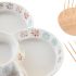 Tavă pentru gustari DKD Home Decor Multicolor 22 x 22 x 3 cm Gresie