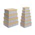 Set de cutii de depozitare, cu posibilitate de stivuire DKD Home Decor animale Albastru Carton (43,5 x 33,5 x 15,5 cm)