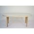 Masă de Sufragerie DKD Home Decor Alb Auriu* Alamă Lemn de mango 180 x 90 x 76 cm