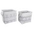Set de Coșuri DKD Home Decor Gri Bumbac (45 x 35 x 40 cm) (2 Piese)