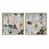 Tablou DKD Home Decor 80 x 4 x 80 cm Květiny Shabby Chic (2 Unități)