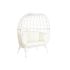 Canapea de grădină DKD Home Decor 130 x 68 x 146 cm ratan sintetic Oțel Alb
