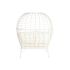 Canapea de grădină DKD Home Decor 130 x 68 x 146 cm ratan sintetic Oțel Alb
