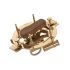 Figură Decorativă DKD Home Decor Auriu* Lemn Vintage Alamă (12,5 x 10 x 5 cm)