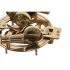 Figură Decorativă DKD Home Decor Auriu* Lemn Vintage Alamă (12,5 x 10 x 5 cm)