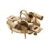 Figură Decorativă DKD Home Decor Auriu* Lemn Vintage Alamă (12,5 x 10 x 5 cm)