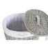 Set de Coșuri DKD Home Decor Alb Gri răchită 51 x 37 x 56 cm 52 x 38 x 57 cm (5 Piese)