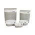 Set de Coșuri DKD Home Decor Alb Gri răchită 51 x 37 x 56 cm 52 x 38 x 57 cm (5 Piese)