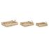 Set de Tăvi DKD Home Decor Maro Deschis Bambus 54 x 43 x 9 cm (3 Unități) (2 Unități)