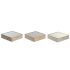 Cutie pentru infuzii DKD Home Decor 24 x 24 x 6,5 cm Geam Natural Albastru Roz Metal Alb 3 Piese Lemn MDF