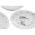 Set de Veselă DKD Home Decor Albastru Alb Porțelan 18 Piese 27 x 27 x 3 cm