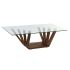 Masa de Cafea DKD Home Decor Geam Nuc Aluminiu 130 x 70 x 42 cm
