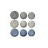 Veselă DKD Home Decor Albastru Albastru celest Gresie 26,5 x 26,5 x 3 cm 18 Piese