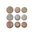 Veselă DKD Home Decor Maro Gri Gresie 26,5 x 26,5 x 3 cm 18 Piese