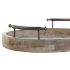 Set de Tăvi DKD Home Decor Alb Negru Natural Metal Lemn de mango 46 x 46 x 10 cm