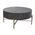 Masa de Cafea DKD Home Decor Metal Aluminiu 90 x 90 x 45 cm Lemn de mango