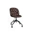 Scaun de Birou DKD Home Decor 47,5 x 57,5 x 83 cm Maro închis polipropilenă