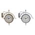 Ceas de Perete DKD Home Decor 43 x 14,5 x 47 cm Geam Gri Auriu* Fier Tradiţional (2 Unități)