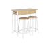 Set de Masă cu 2 Scaune DKD Home Decor Metal Lemn MDF 80 x 50 x 84 cm