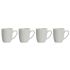 Set de 4 Căni tip Halbă DKD Home Decor Alb Porțelan 330 ml 12 x 10 x 9 cm